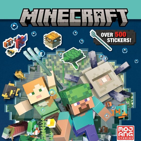 NEW Minecraft Official Aquatic Ocean Adventure Sticker Book 500 stickers - Picture 10 of 13